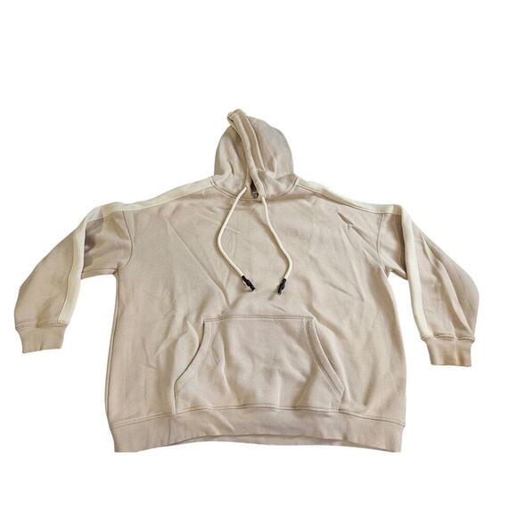 H & M Tan Oversized Hoodie Sweatshirt Cozy Large - Picture 1 of 7